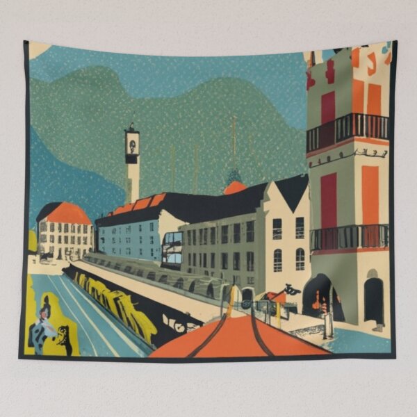 Item preview, A Vintage Travel Art of Innsbruck - Austria  designed and sold by GoodOldVintage.