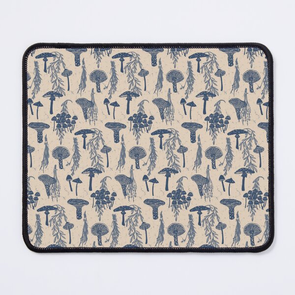 Item preview, Foraged Mushrooms and Dried Herbs - Parchment and Navy Blue designed and sold by ashandinkstudio.