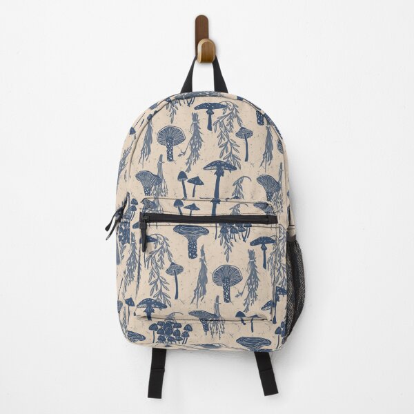 Item preview, Foraged Mushrooms and Dried Herbs - Parchment and Navy Blue designed and sold by ashandinkstudio.