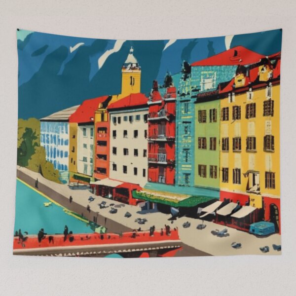 Item preview, A Vintage Travel Art of Innsbruck - Austria  designed and sold by GoodOldVintage.