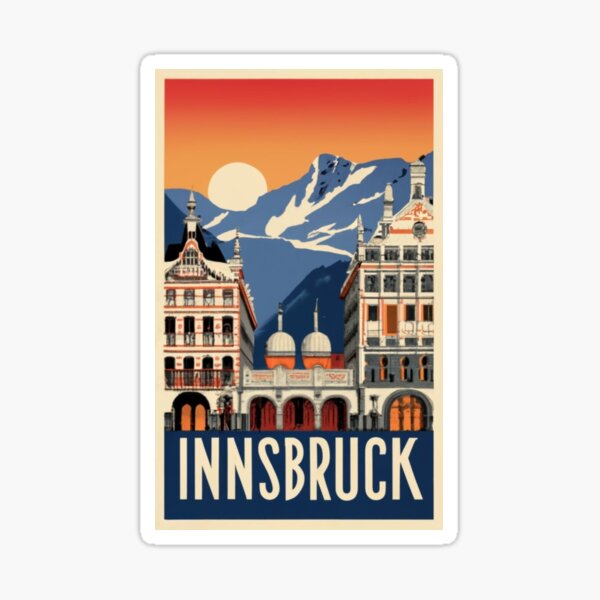 Item preview, A Vintage Travel Art of Innsbruck - Austria  designed and sold by GoodOldVintage.
