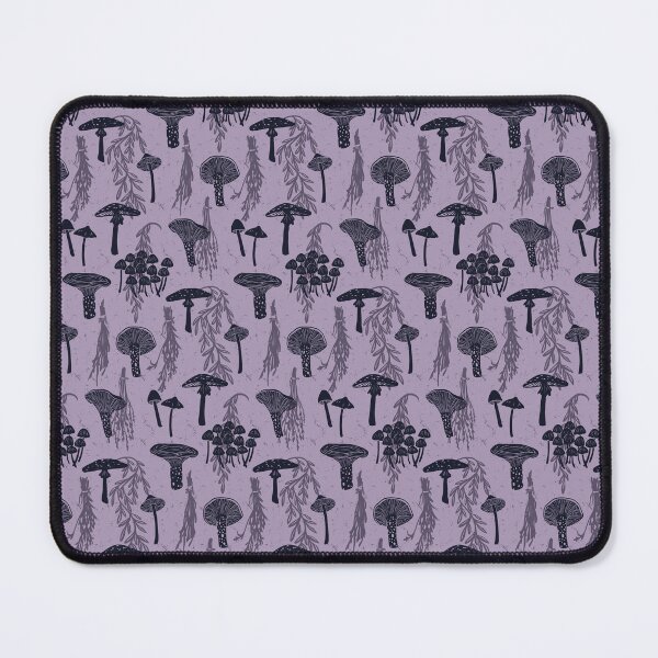 Item preview, Foraged Mushrooms and Dried Herbs - Purple Monochrome designed and sold by ashandinkstudio.