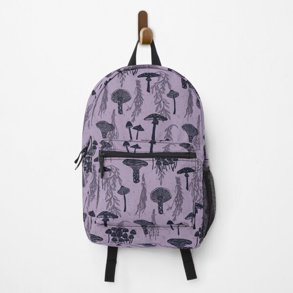 Item preview, Foraged Mushrooms and Dried Herbs - Purple Monochrome designed and sold by ashandinkstudio.