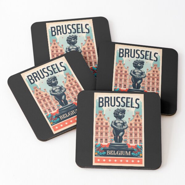 Item preview, A Vintage Travel Art of Brussels - Belgium  designed and sold by GoodOldVintage.