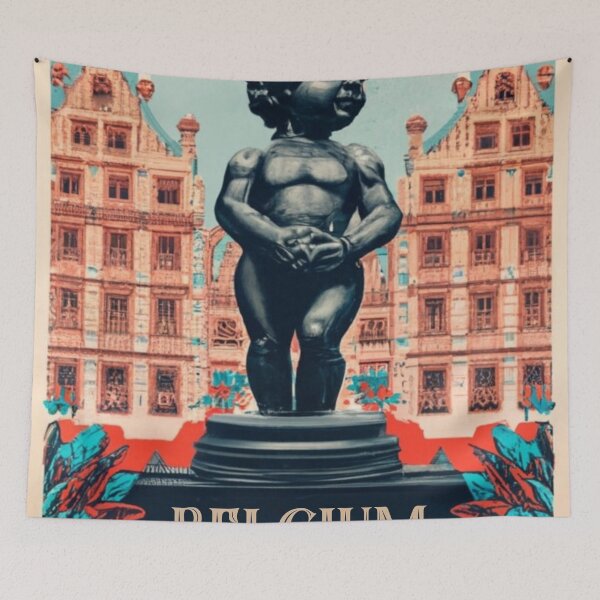 Item preview, A Vintage Travel Art of Brussels - Belgium  designed and sold by GoodOldVintage.
