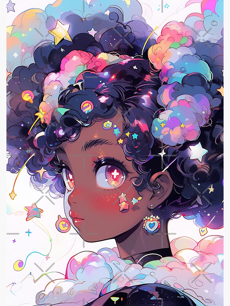 Beautiful Curly Pigtails Anime Girl | Poster