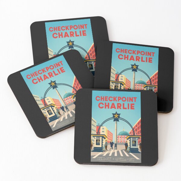 Item preview, A Vintage Travel Art of Checkpoint Charlie in Berlin - Germany  designed and sold by GoodOldVintage.
