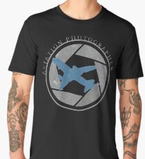Aviation Photographer | Camera Shutter Airliner Design Men's Premium T-Shirt