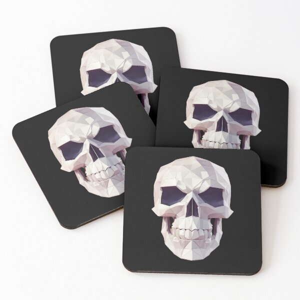 Item preview, Low Poly Halloween Skull designed and sold by PatentPunkStore.