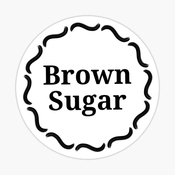 Container Label - Brown Sugar Sticker for Sale by BeautifulHues