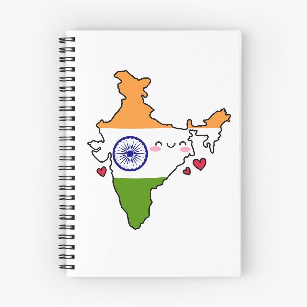 Item preview, India Flag Map Smile with Love designed and sold by pixelsparkzone.