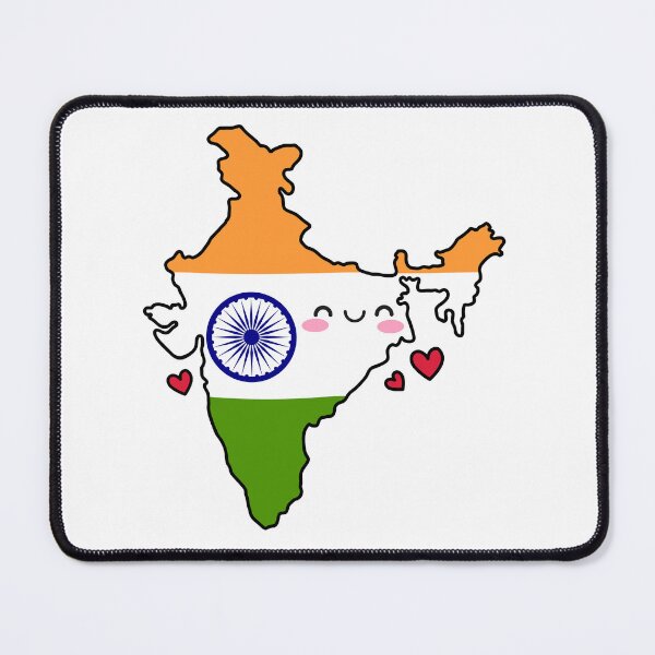 Item preview, India Flag Map Smile with Love designed and sold by pixelsparkzone.