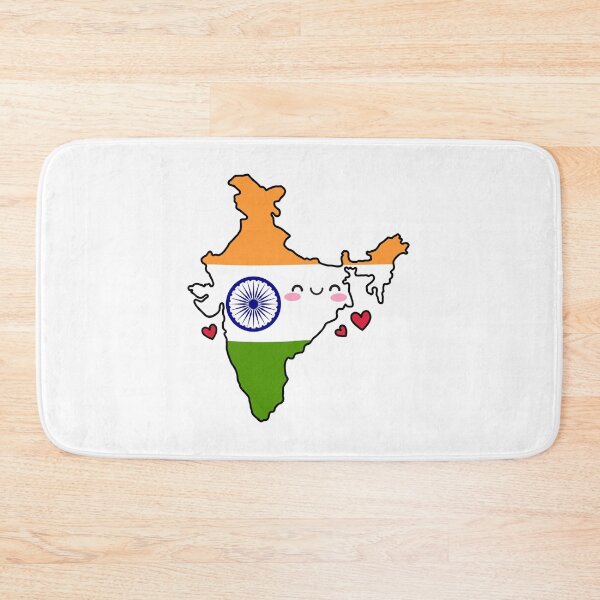 Item preview, India Flag Map Smile with Love designed and sold by pixelsparkzone.