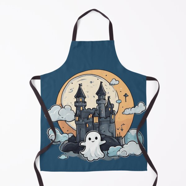 Item preview, Haunted Castle and Cute Ghost designed and sold by chrismaecanes.