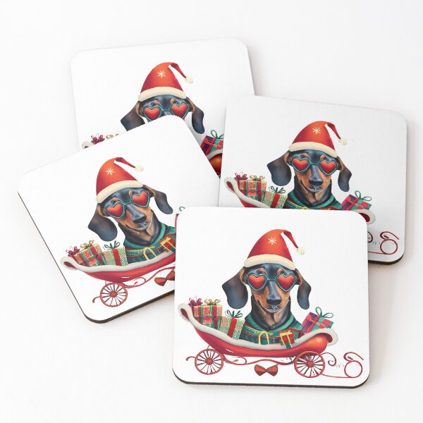 Item preview, Dachshund in Santa's carriage designed and sold by ani-eni.