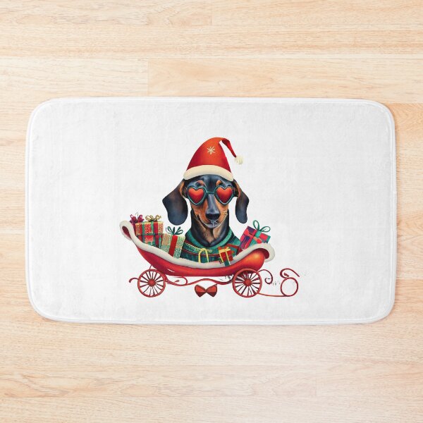 Item preview, Dachshund in Santa's carriage designed and sold by ani-eni.