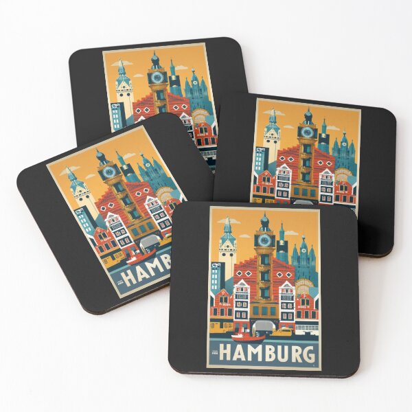 Item preview, A Vintage Travel Art of Hamburg - Germany  designed and sold by GoodOldVintage.