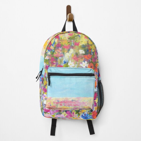 Item preview, colorful wildflower field oil painting hand painted designed and sold by ColorandColor.