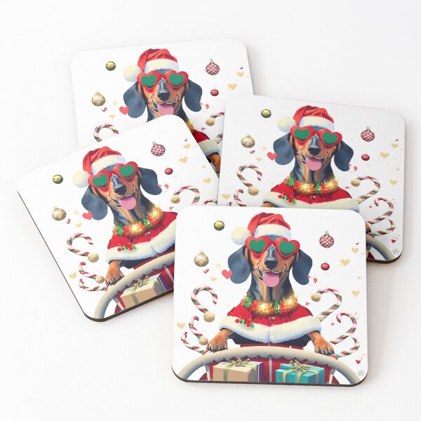 Item preview, Dachshund in Santa's carriage  designed and sold by ani-eni.
