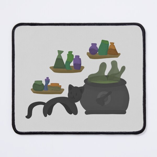 Item preview, Cat with Cauldron designed and sold by ArtsyDonut.