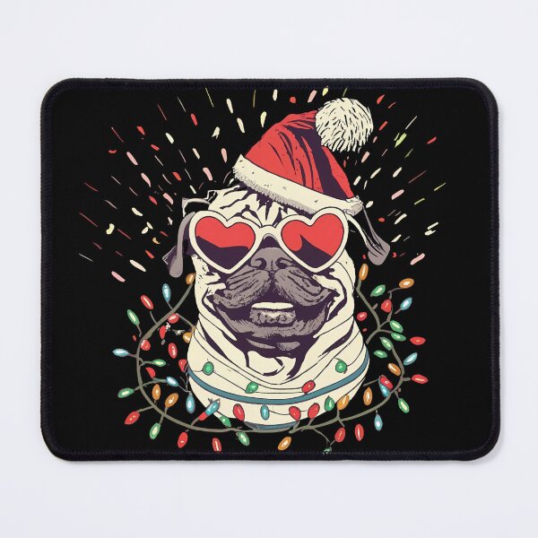 Item preview, Pug in Santa's hat designed and sold by ani-eni.