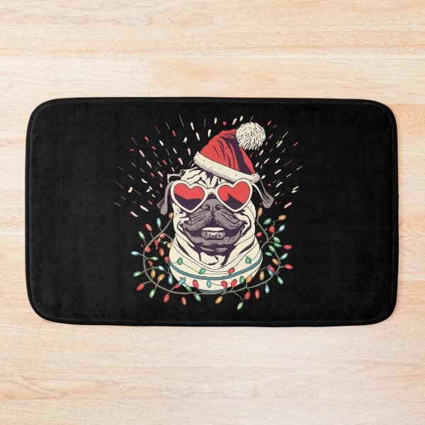 Item preview, Pug in Santa's hat designed and sold by ani-eni.