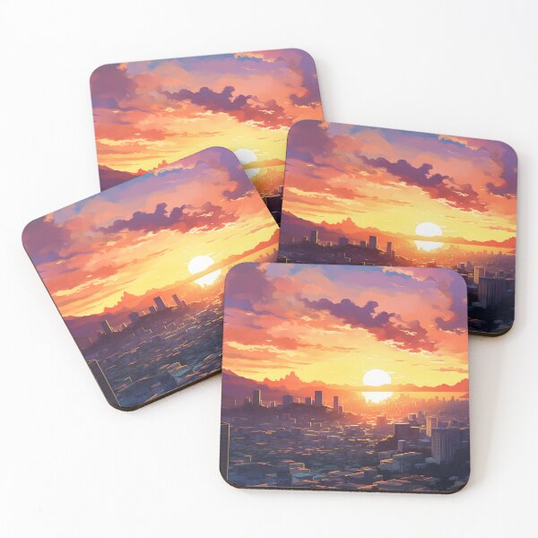 Item preview, Watercolor Wonders: Vibrant Cityscape at Sunset designed and sold by Shirtastically.