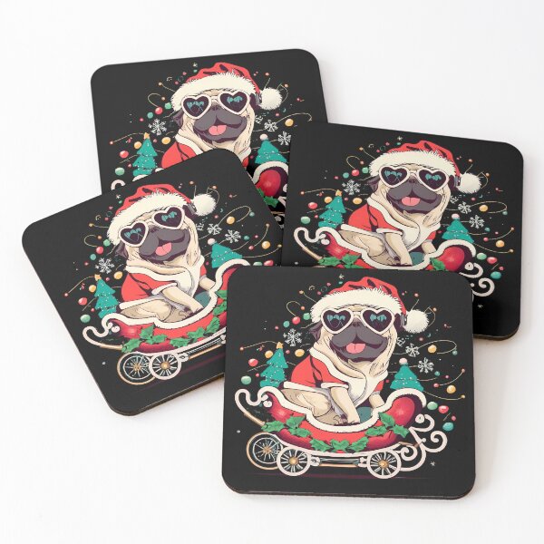 Item preview,  Pug in Santa's carriage designed and sold by ani-eni.