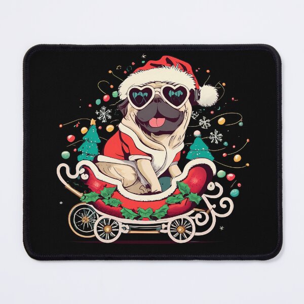 Item preview, Pug in Santa's carriage designed and sold by ani-eni.