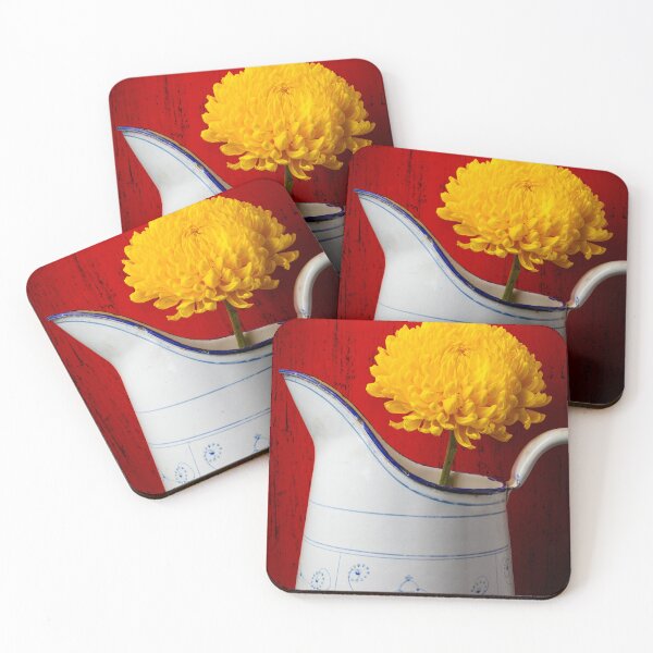 Item preview, Yellow Mum In White French Pitcher designed and sold by Garry Gay.