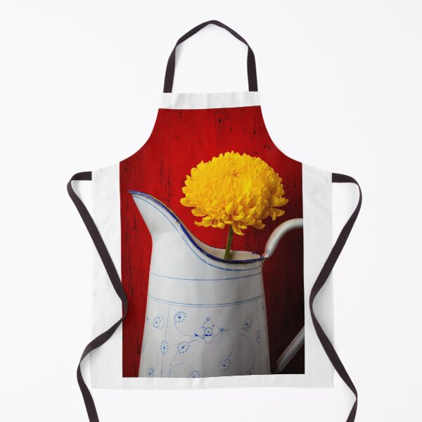 Item preview, Yellow Mum In White French Pitcher designed and sold by Garry Gay.