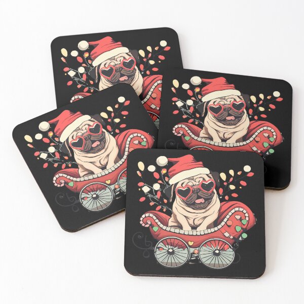 Item preview, Pug in Santa's carriage designed and sold by ani-eni.