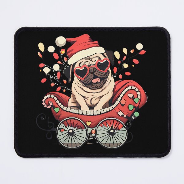 Item preview, Pug in Santa's carriage designed and sold by ani-eni.