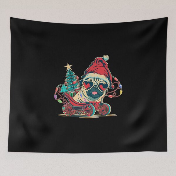 Item preview, Pug in Santa's carriage designed and sold by ani-eni.