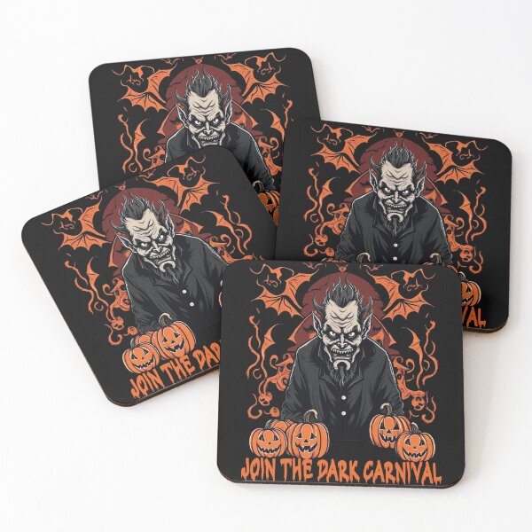Item preview, Join The Dark Carnival Black Evil Devil And Orange Pumpkins Halloween  designed and sold by al21ex.
