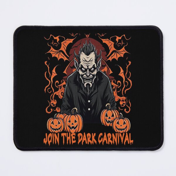Item preview, Join The Dark Carnival Black Evil Devil And Orange Pumpkins Halloween designed and sold by al21ex.