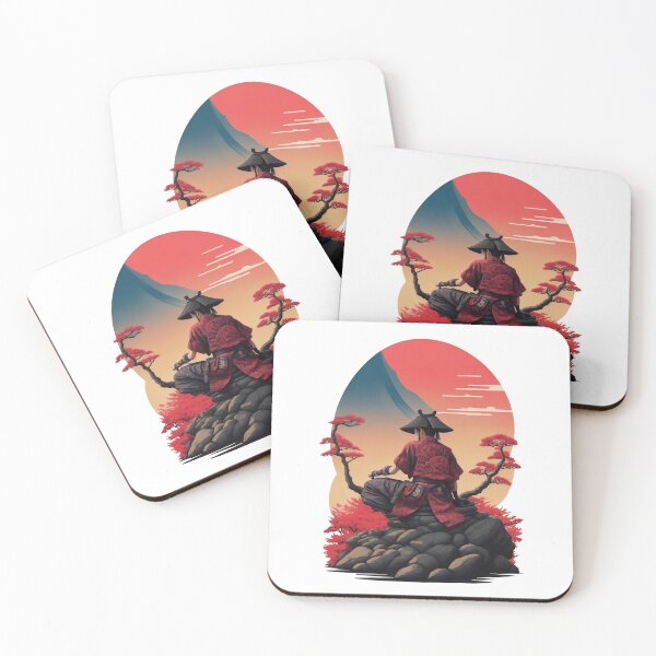 Item preview, Sunset Serenity: Meditating Samurai Tshirt designed and sold by MonkeyBrain00.
