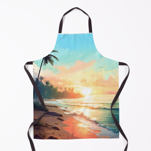 Item preview, Soothing Sunrise: A Tranquil Beach in Watercolor designed and sold by Shirtastically.