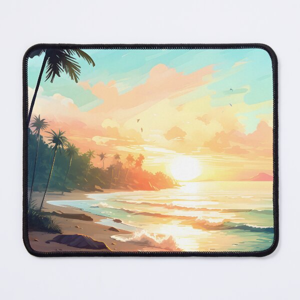 Item preview, Soothing Sunrise: A Tranquil Beach in Watercolor designed and sold by Shirtastically.