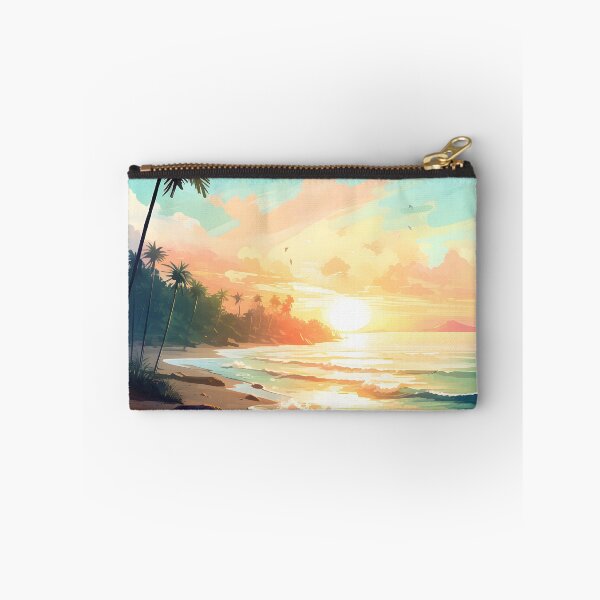 Item preview, Soothing Sunrise: A Tranquil Beach in Watercolor designed and sold by Shirtastically.