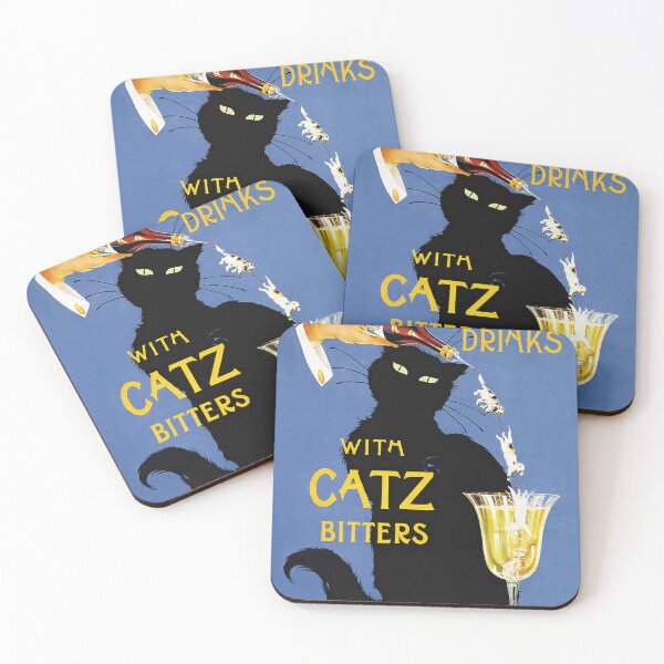 Item preview, Catz Bitters, Vintage Beverage Poster designed and sold by vintagevivian.