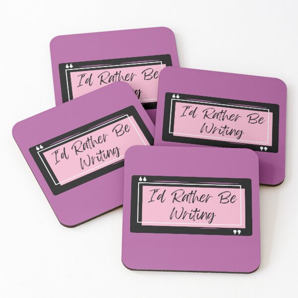 Item preview, I'd Rather Be Writing in pink and black designed and sold by Susan-Marie220.