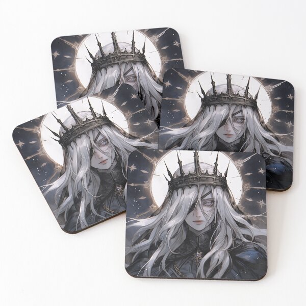 Item preview, Dark Anime Warrior King Wearing Crown and Eyepatch designed and sold by bubblegoth.