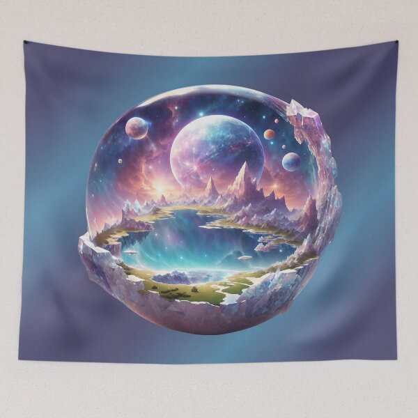 Item preview, Fantasy Planet with Scenic Galaxy  designed and sold by Neranchara.
