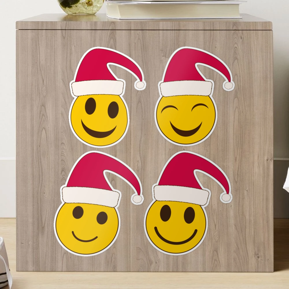 Emoji Christmas, Hot Pink Christmas Ornaments, Smiley, Preppy