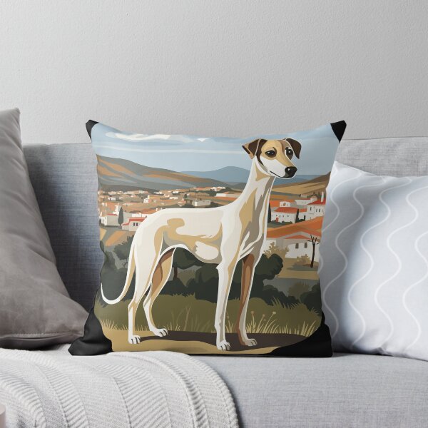 Artikelvorschau, Galgo Espanol Windhund Spanischer Dorflandschaftsraum entworfen und verkauft von PiggyBoxer.