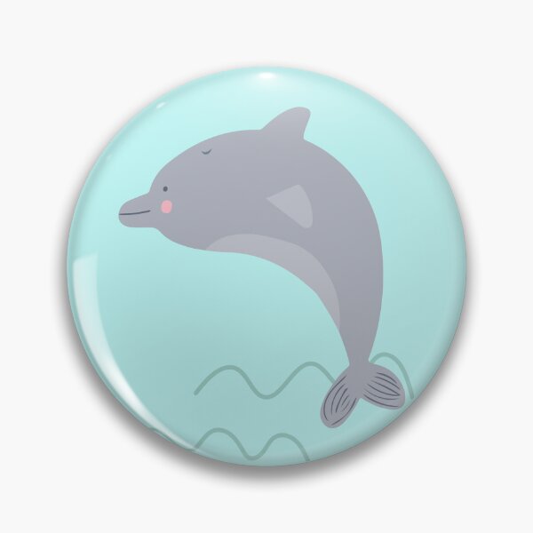 Item preview, Delfin saltando fuera del agua celeste designed and sold by DofinaSur.