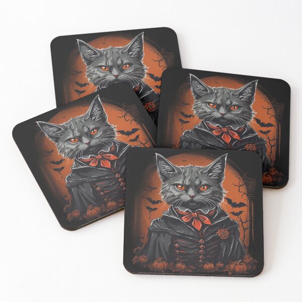 Item preview, Scary Cat's Vampire Halloween T-shirt designed and sold by Rian Achi.