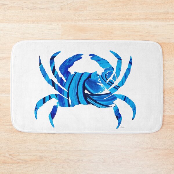 Item preview, Copy of Blue And White Beach Crab Art 2 designed and sold by Sharon Cummings Art.
