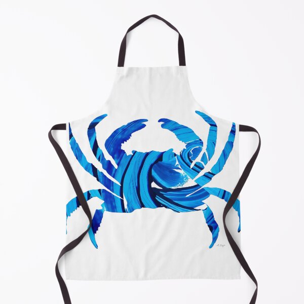Item preview, Copy of Blue And White Beach Crab Art 2 designed and sold by Sharon Cummings Art.